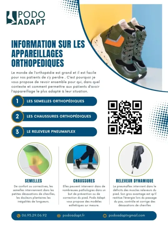 Informer sur les solutions d'appareillages orthopédiques., Lille, Podo Adapt